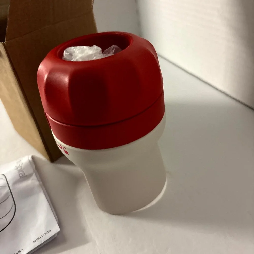 Tupperware Handy Spiral Vegetable Slicer Zoodle Maker Red White w/ Box Manual